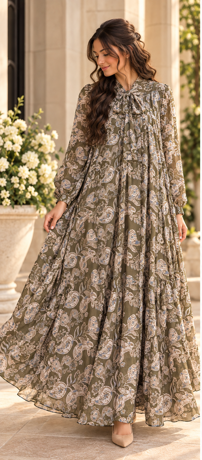 Arabella Paisley Maxi Dress