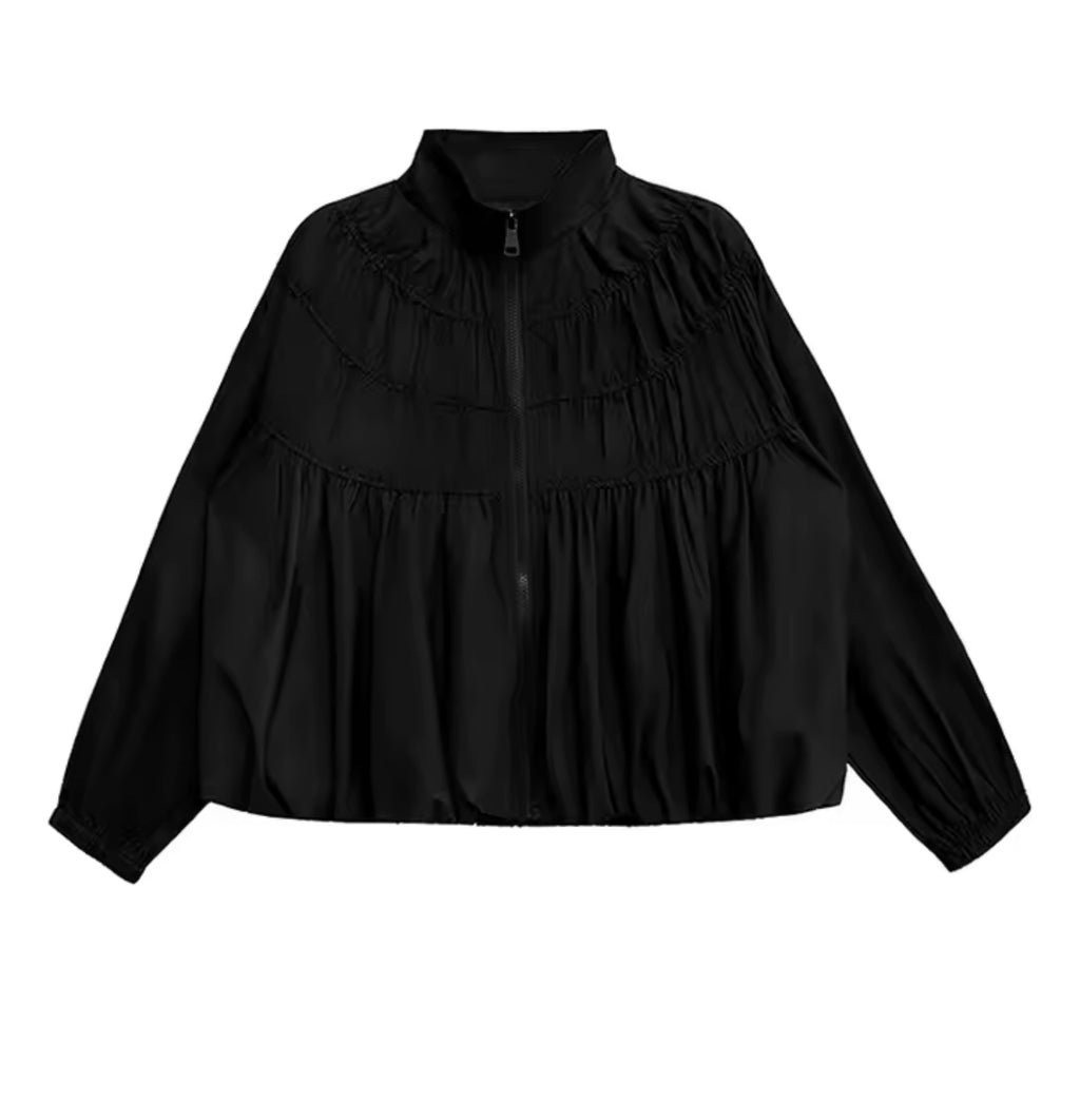 Black Wave Shirt and Skirt Set