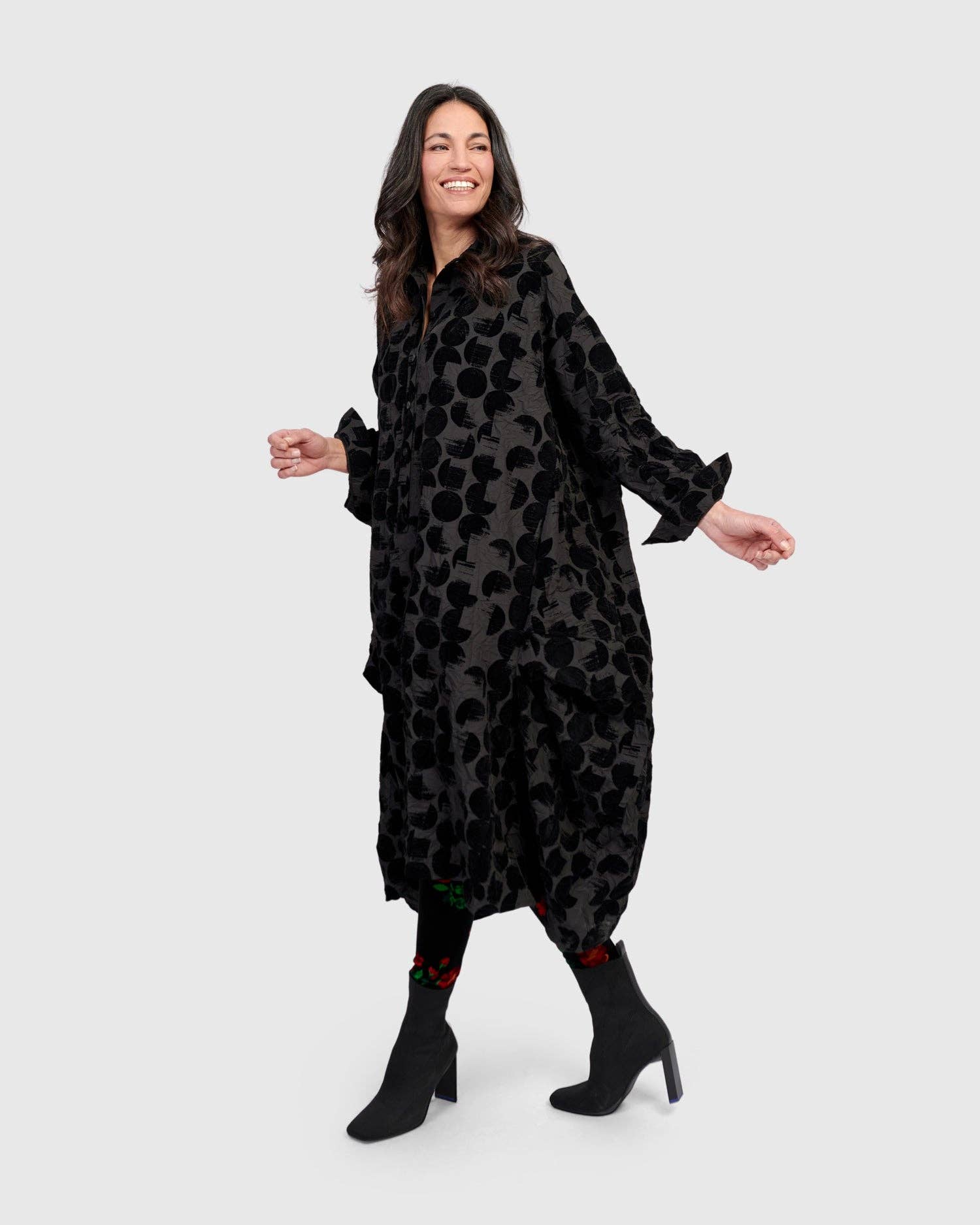 Odessa Draped Shirtdress, Crescent