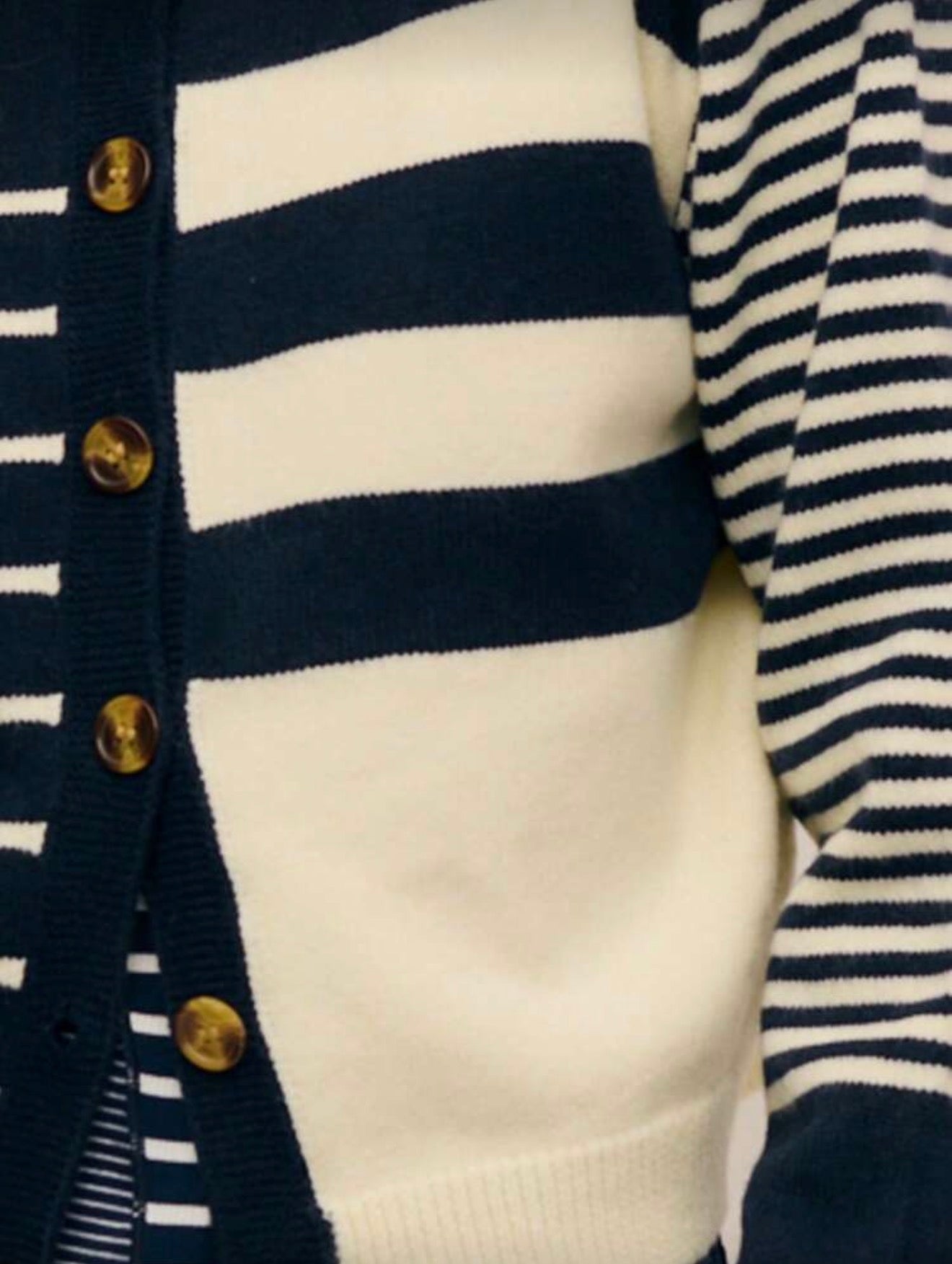 Striped Navy Cropped Sweater