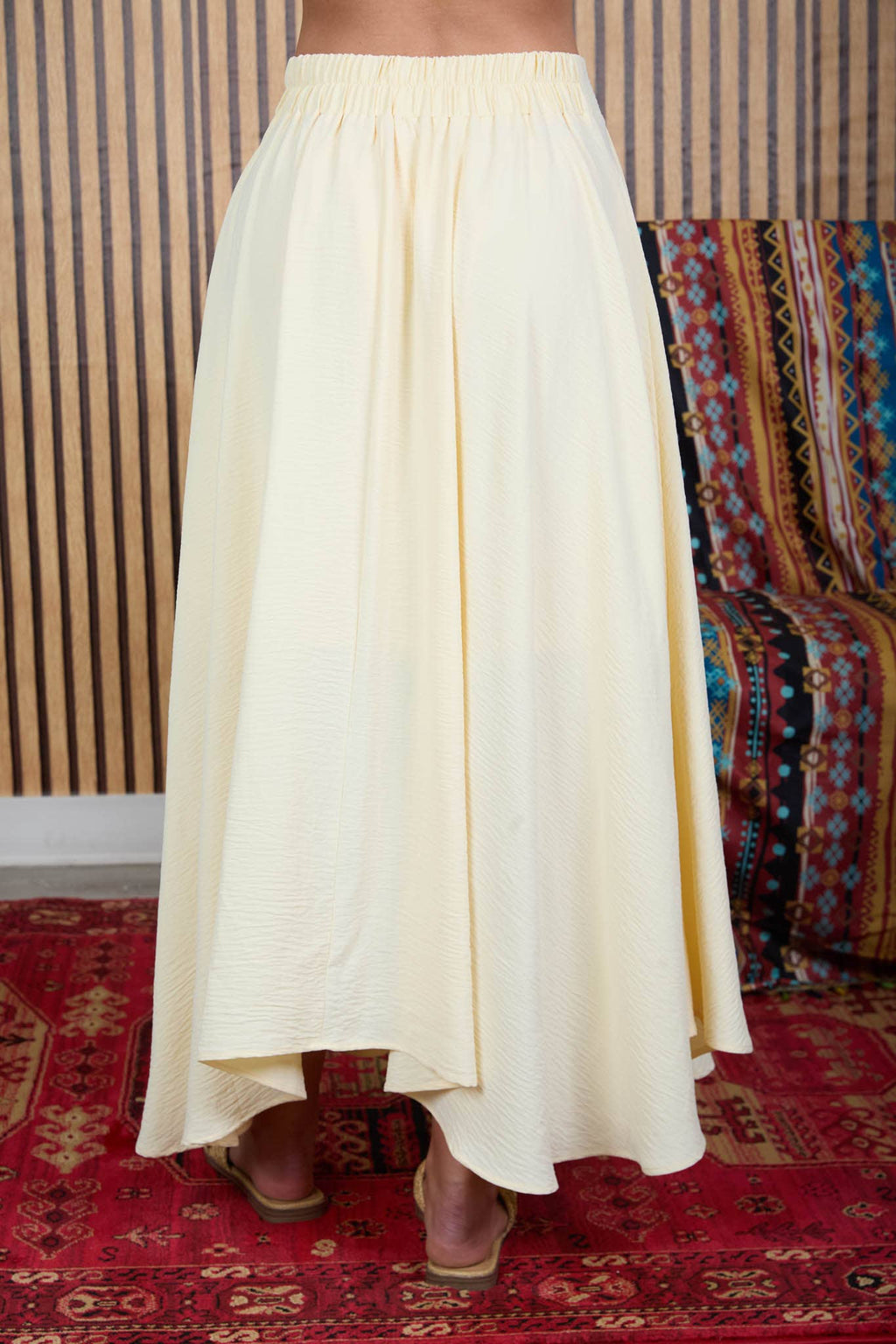 BOX PLEATED MIDI SKIRT