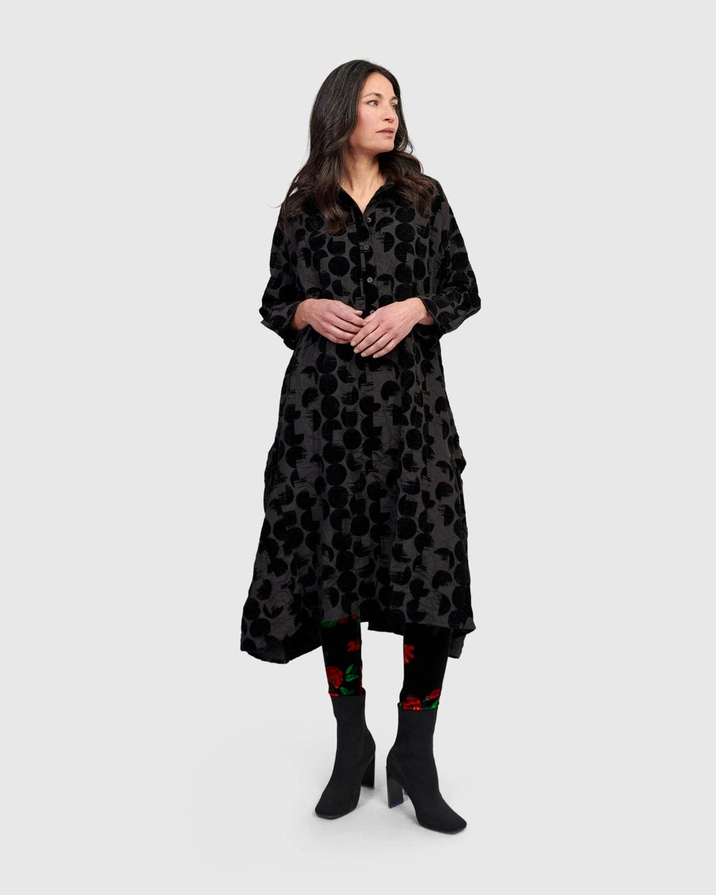 Odessa Draped Shirtdress, Crescent