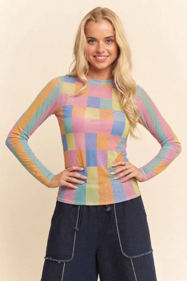 Colorful Mesh Top