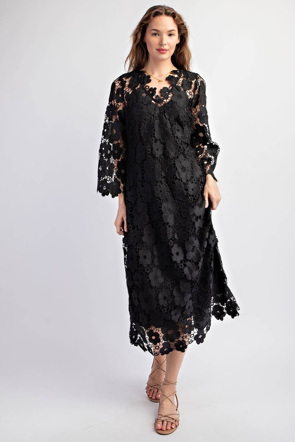 Becca Crochet Maxi Dress