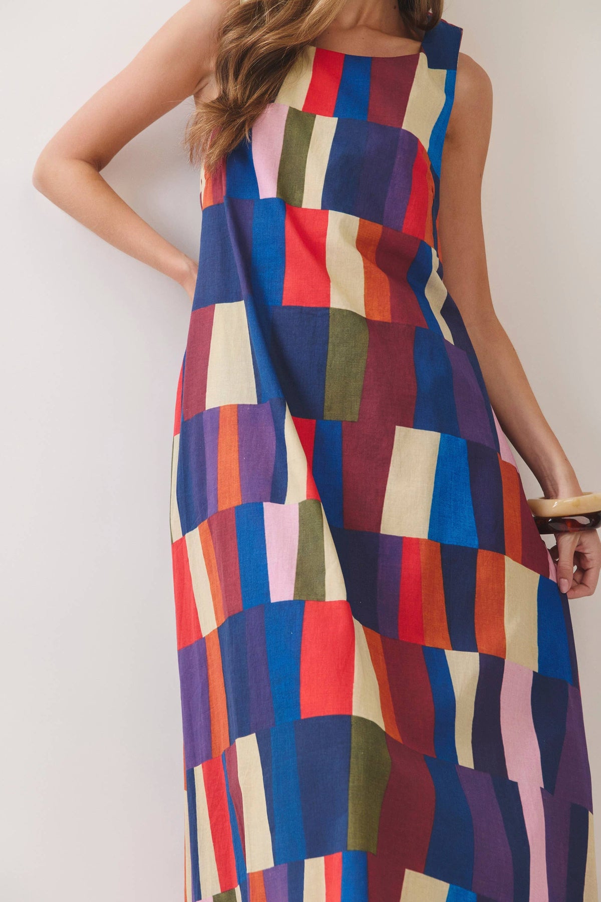 Aria Geometric Print Maxi Dress
