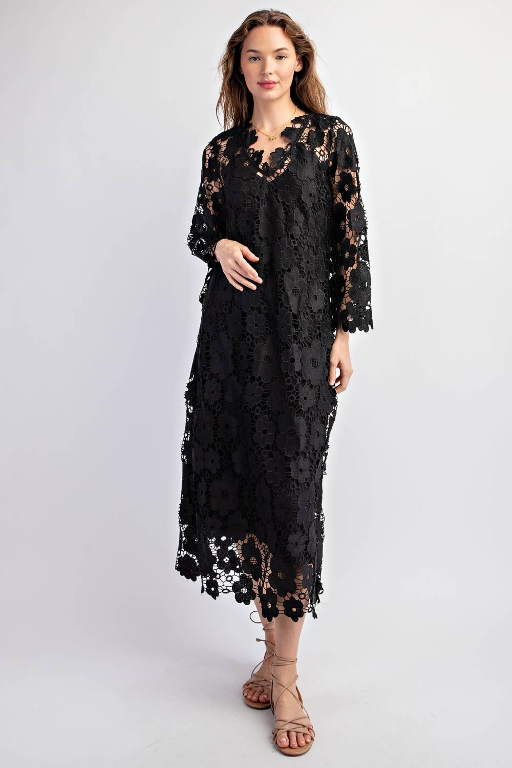 Becca Crochet Maxi Dress