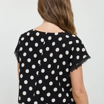 Polka Dot Shirt & Skirt Set