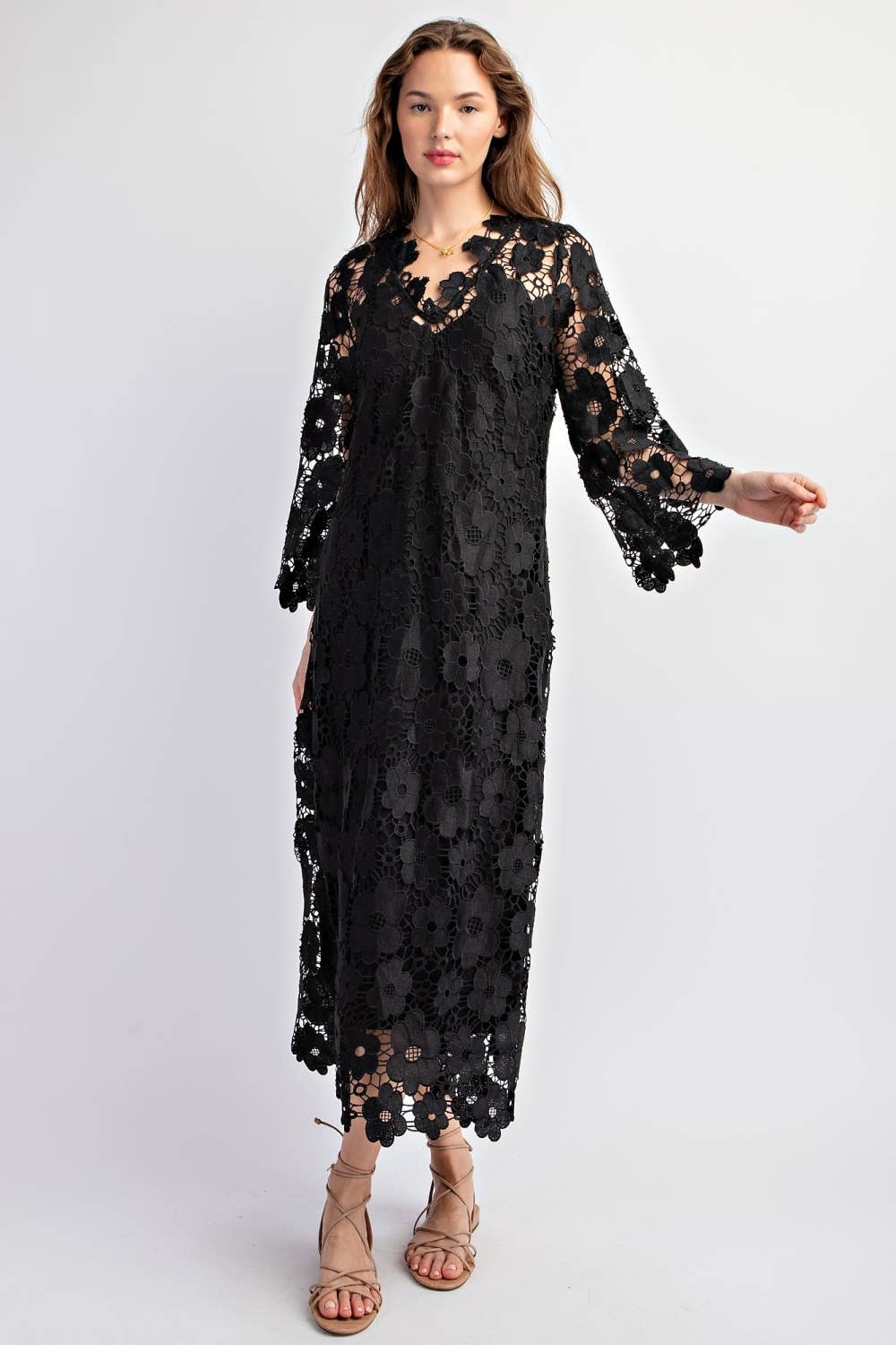 Becca Crochet Maxi Dress