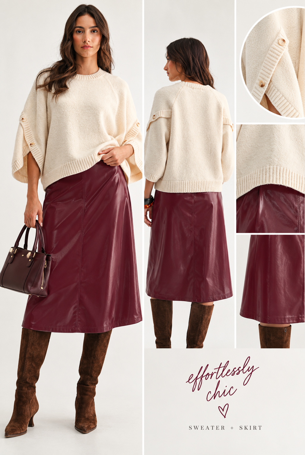 Cleo Button Sleeve Knit Pullover