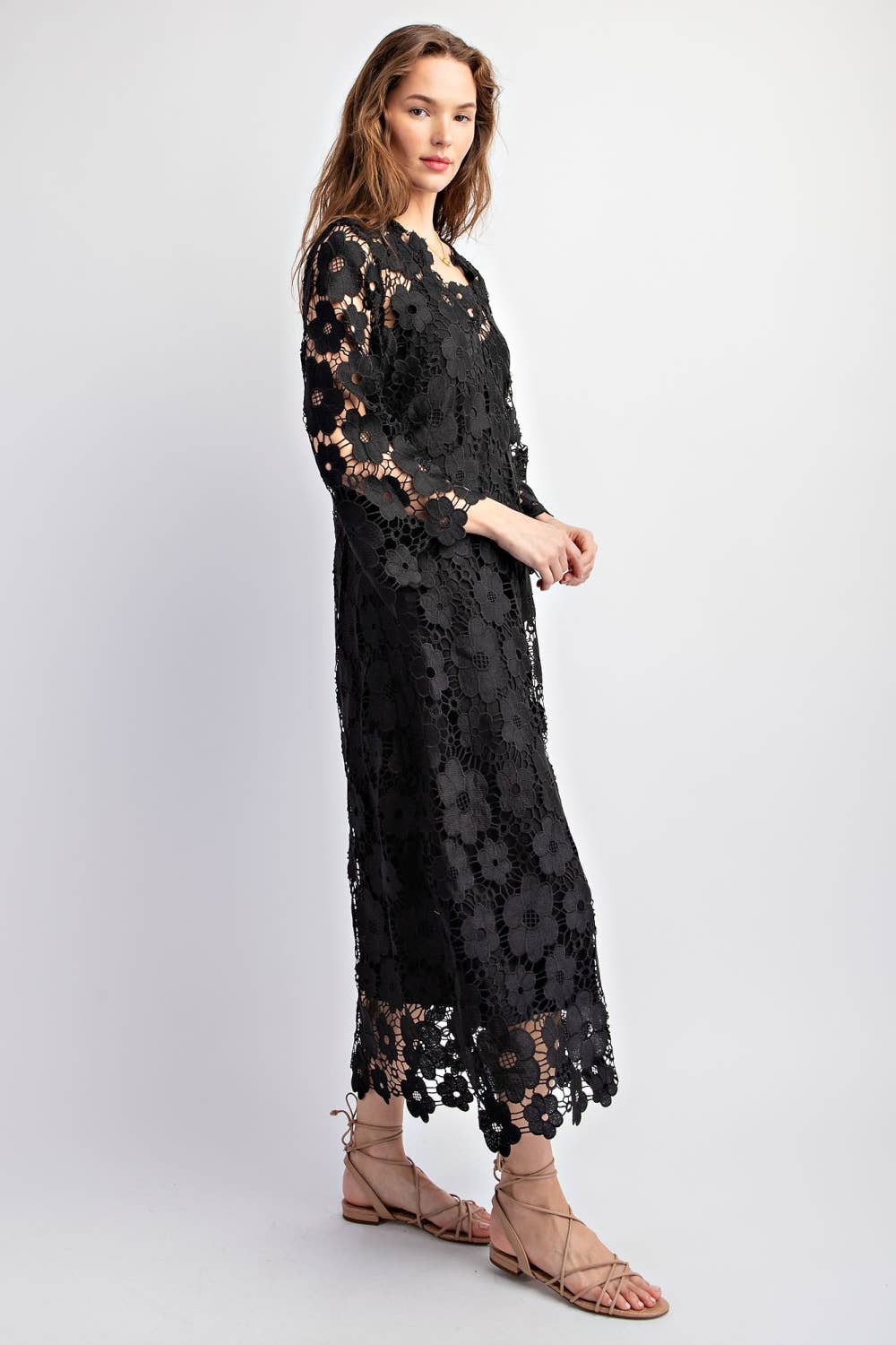 Becca Crochet Maxi Dress