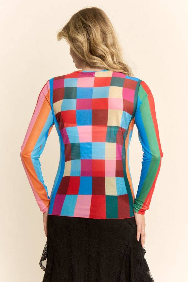 Colorful Mesh Top