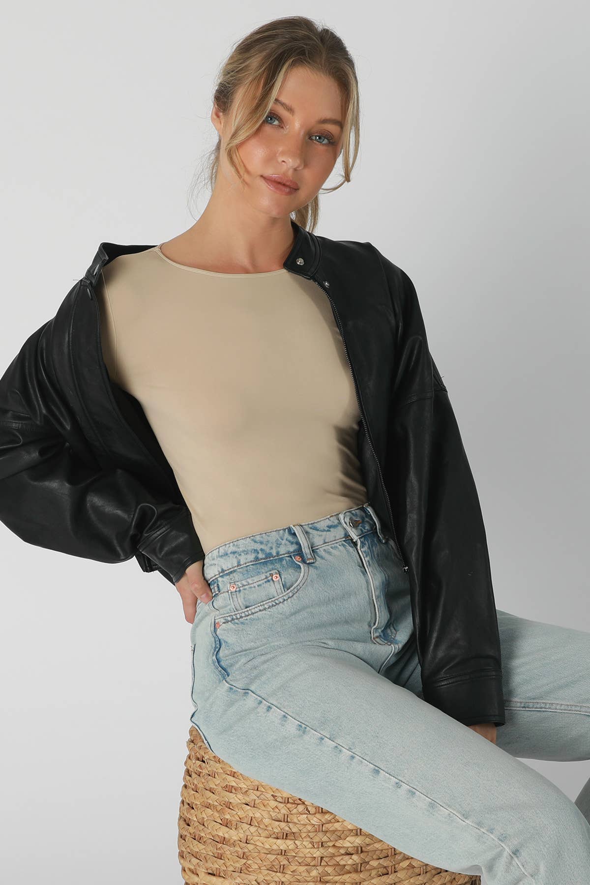 NS5423H - 3/4 Sleeve Crew Neck Top