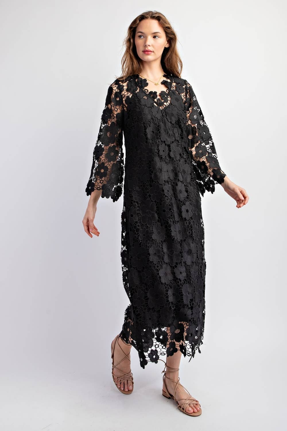 Becca Crochet Maxi Dress