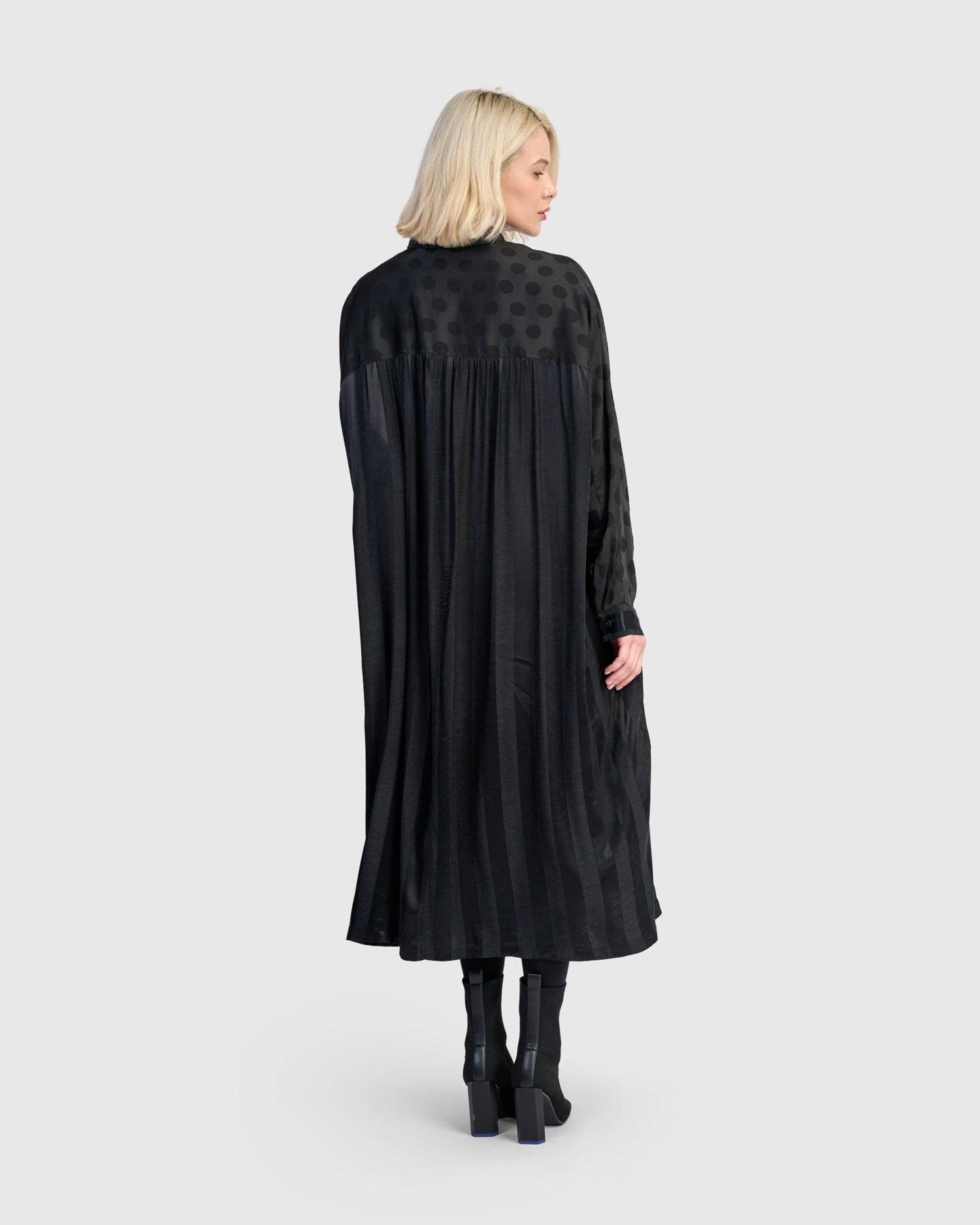 Georgina Shirtdress, Black