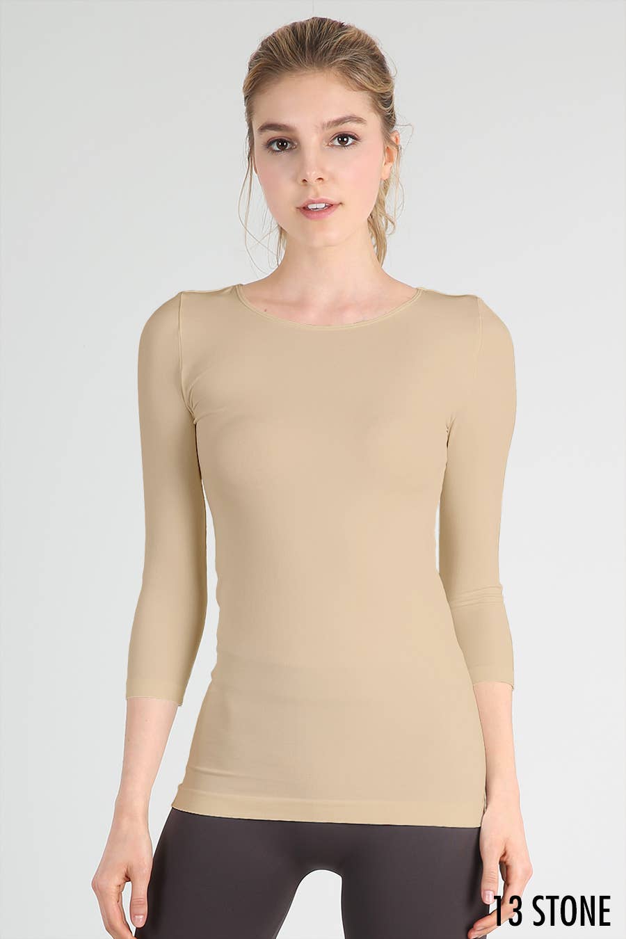 NS5423H - 3/4 Sleeve Crew Neck Top