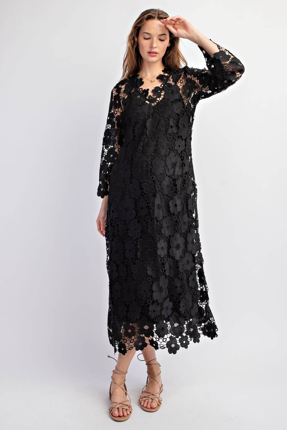 Becca Crochet Maxi Dress