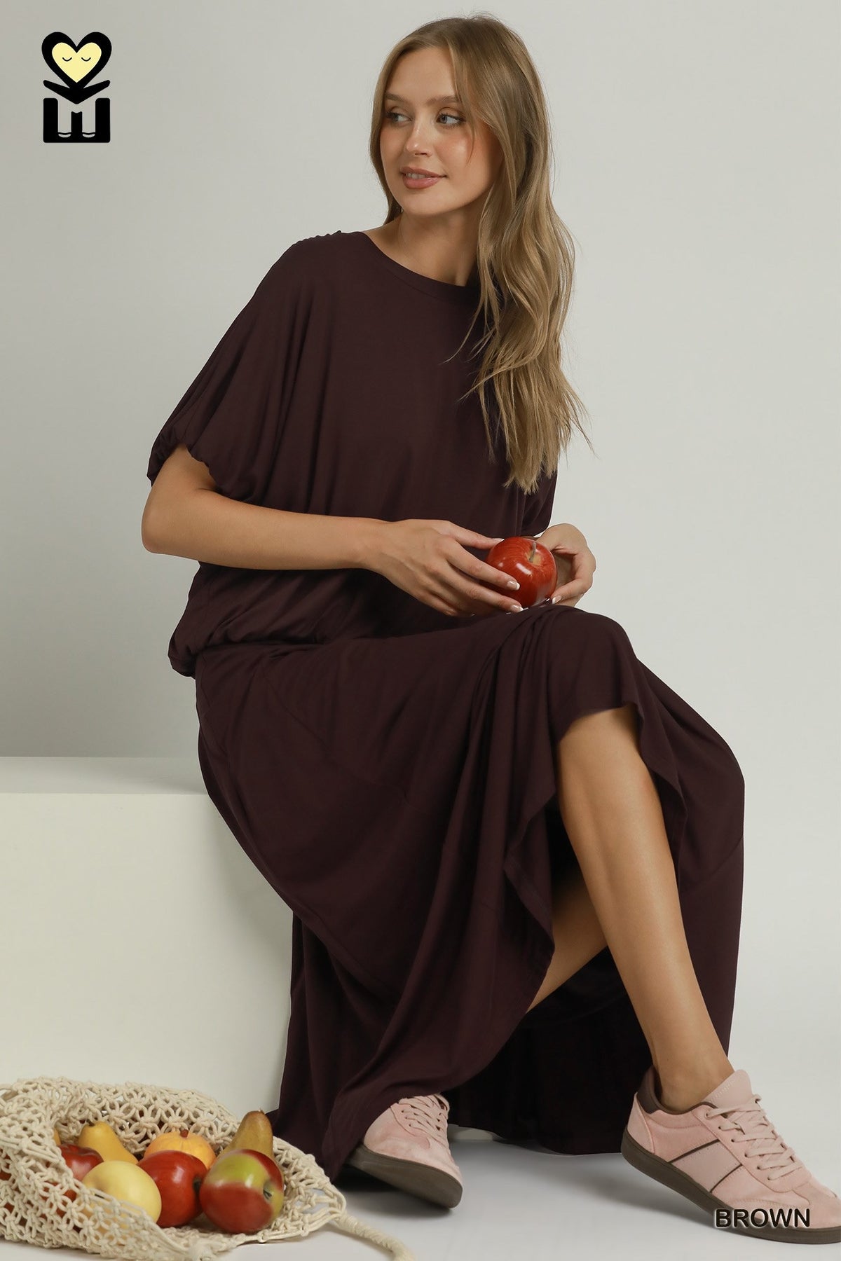Ember Brown Shirt & Skirt Set