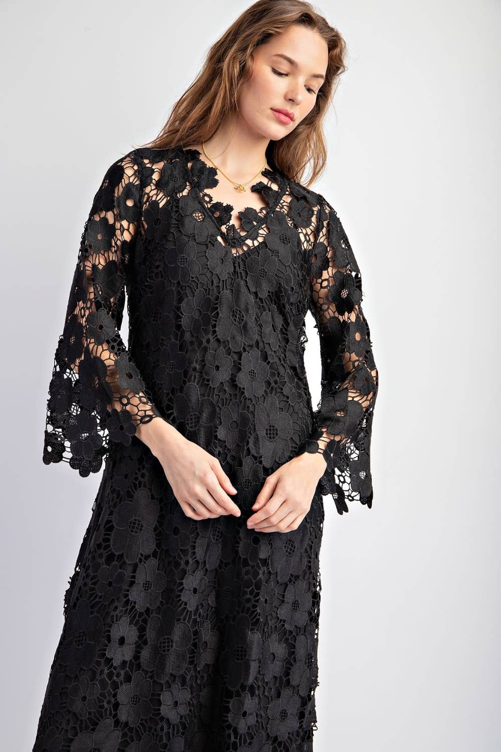 Becca Crochet Maxi Dress