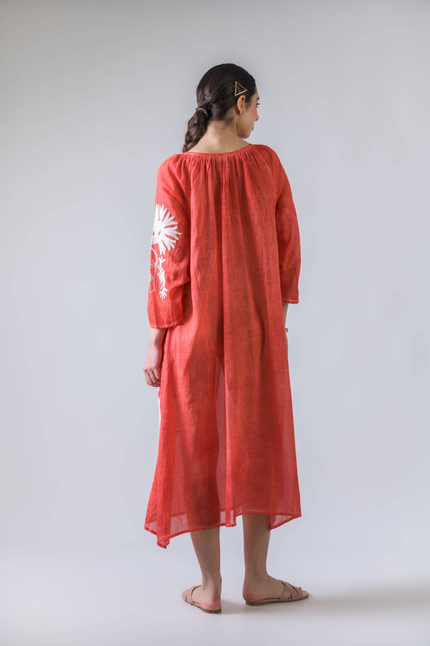 Hallie Embroidered Long Dress