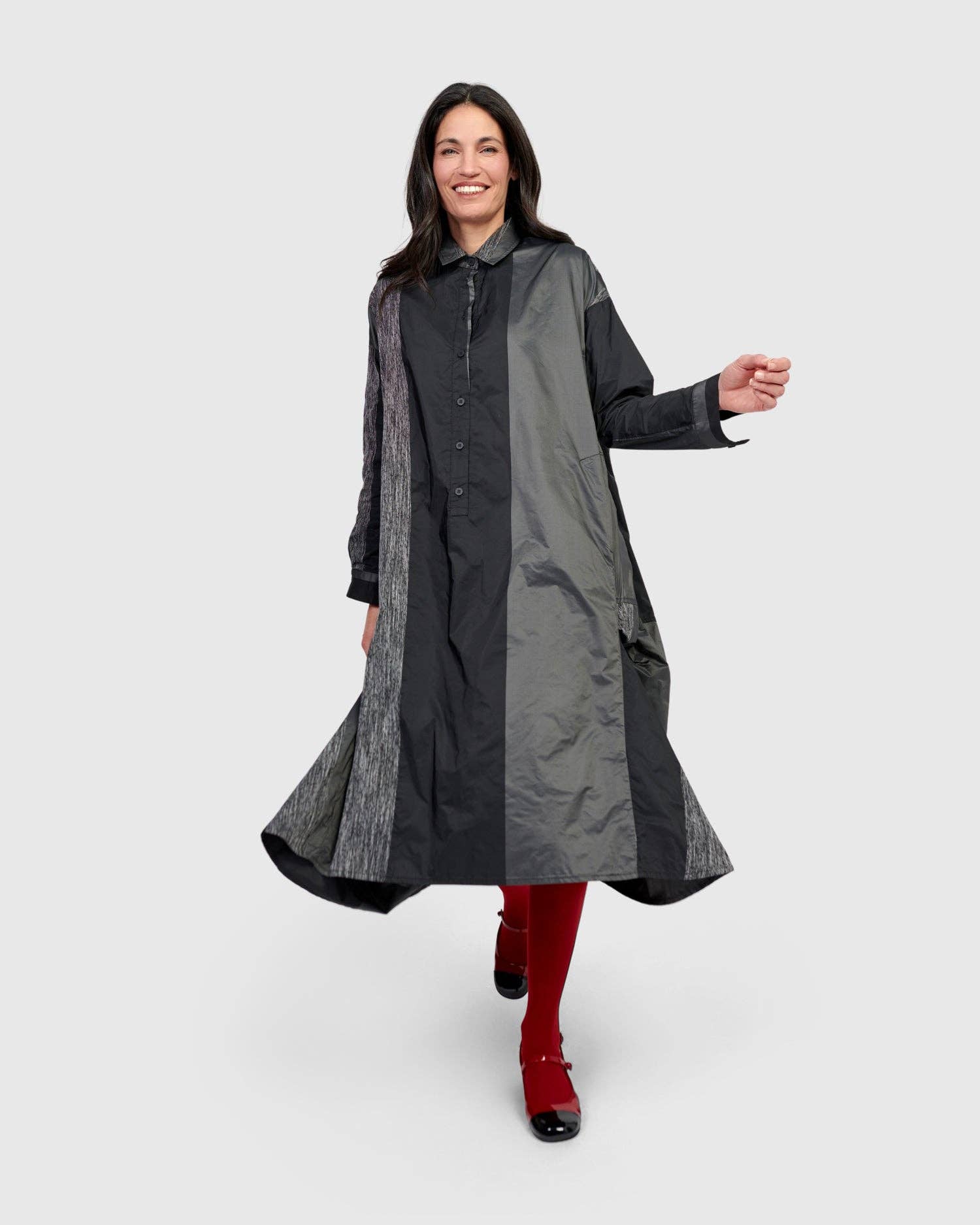 Drama Draped Shirtdress, Iron