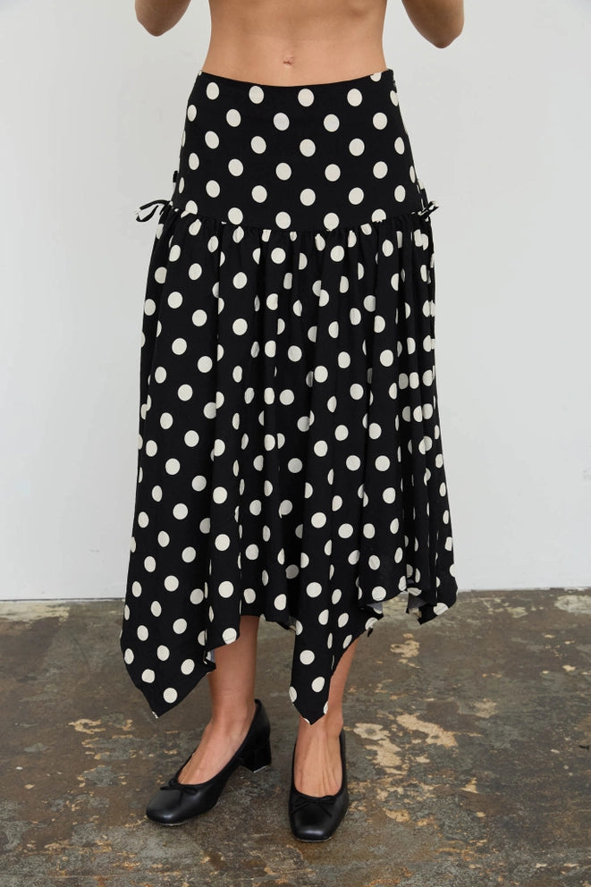 Polka Dot Shirt & Skirt Set