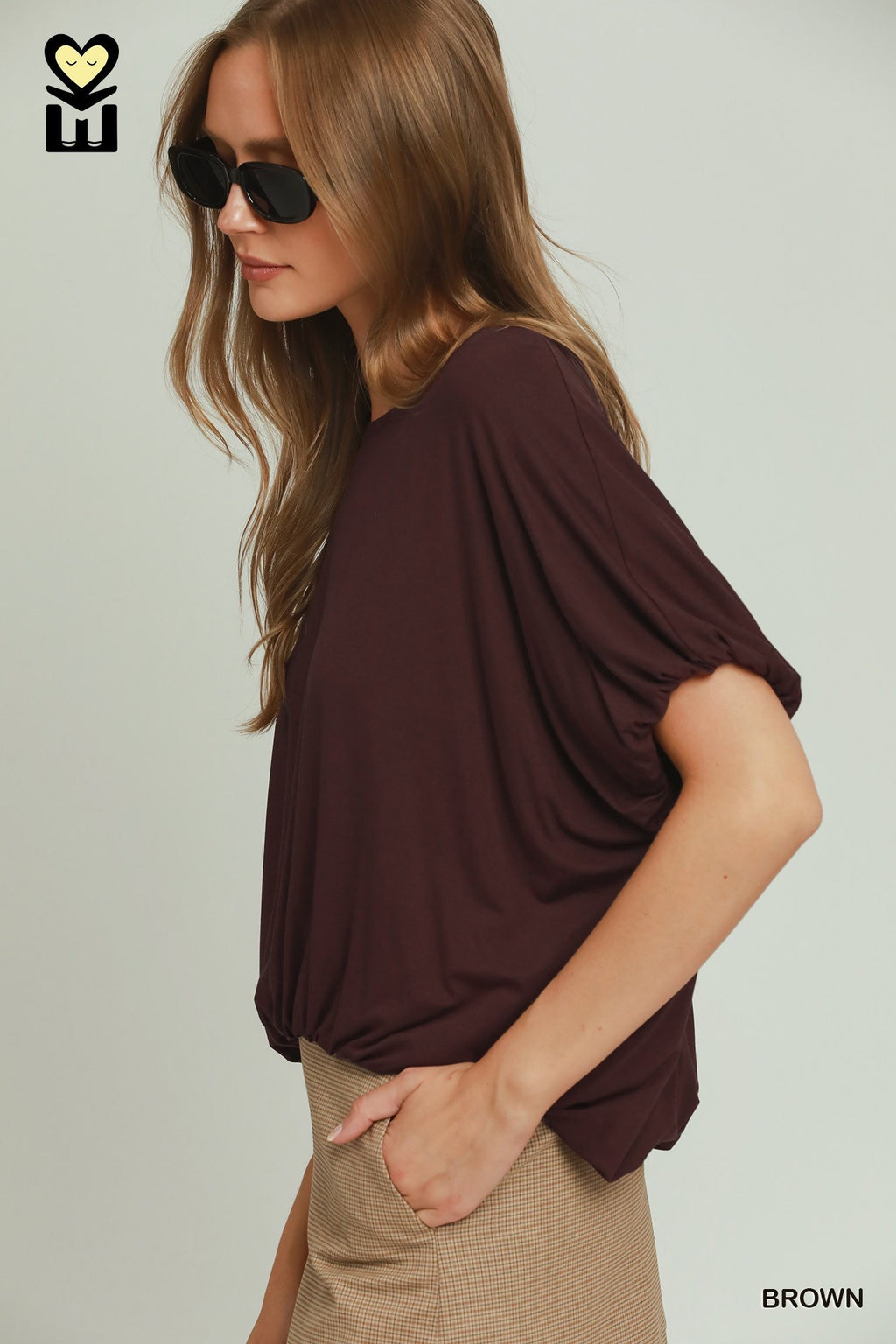 Ember Brown Shirt & Skirt Set