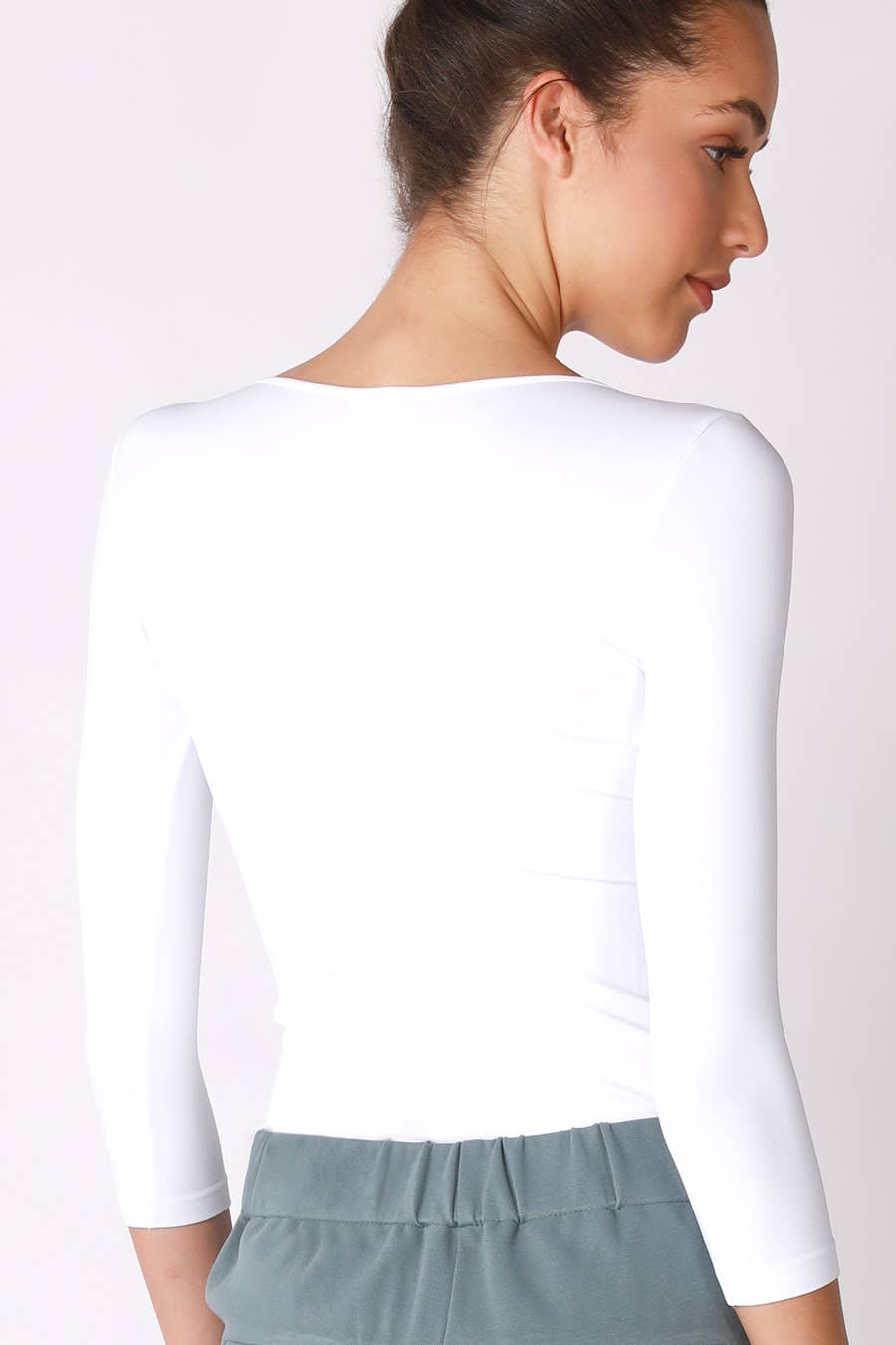 NS5423H - 3/4 Sleeve Crew Neck Top