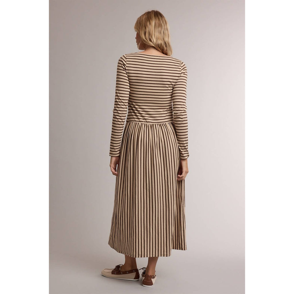 Jana Striped Midi Dress