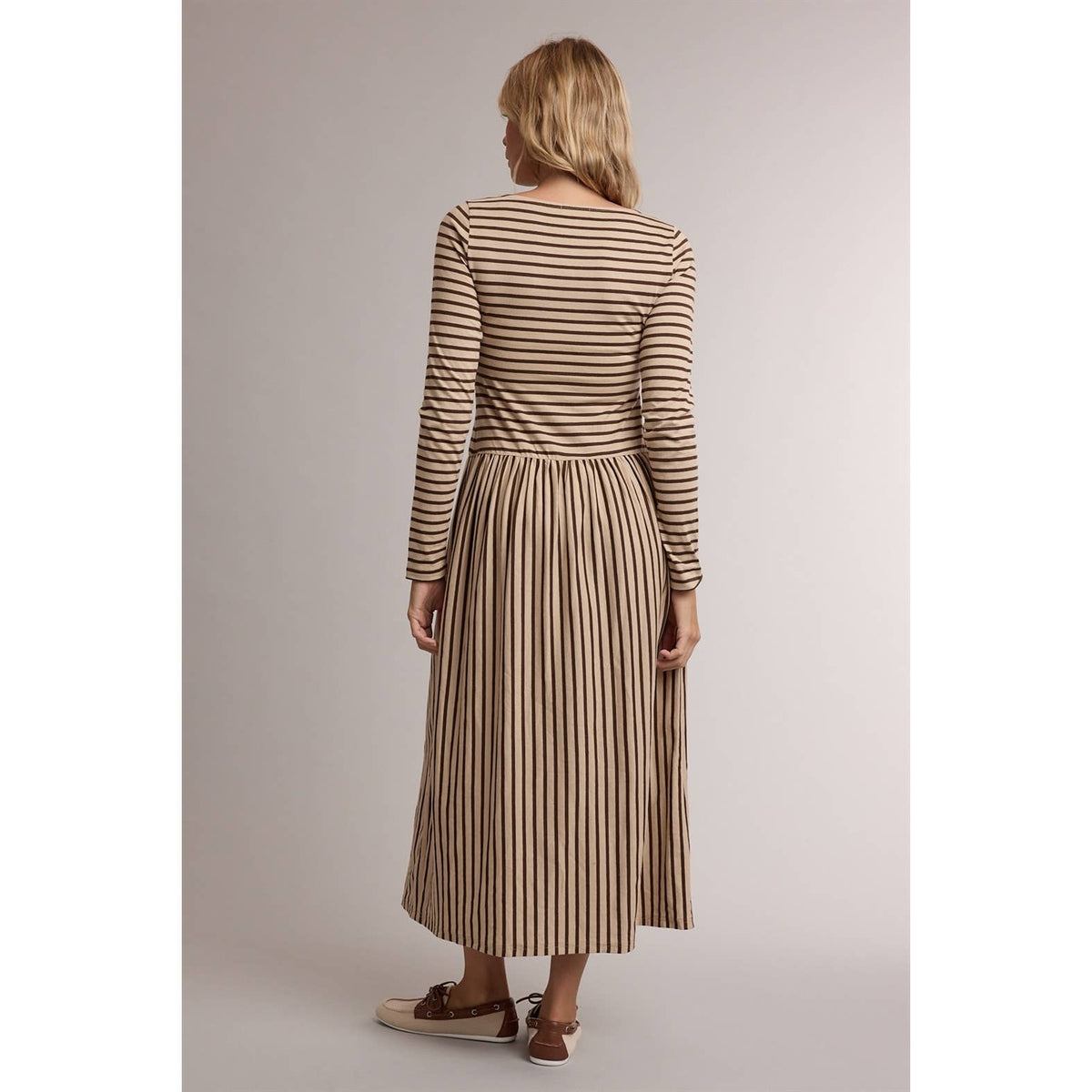Jana Striped Midi Dress