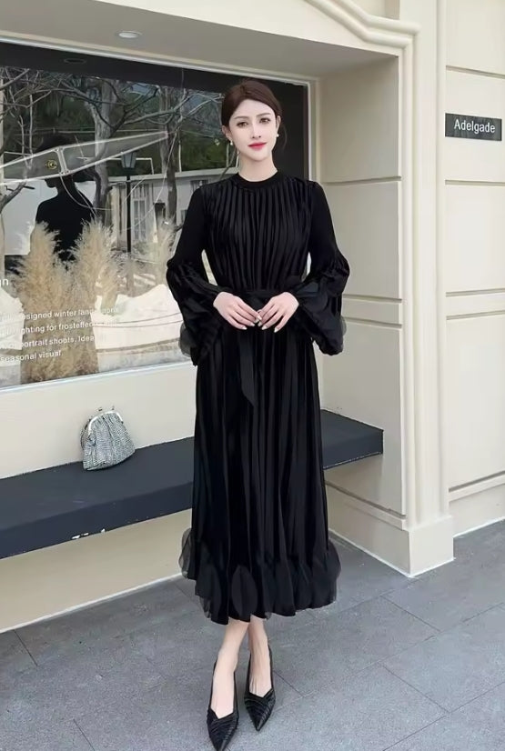 Pleated Grace Maxi Dress — One Size