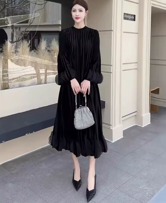 Pleated Grace Maxi Dress — One Size