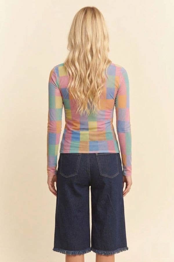Colorful Mesh Top