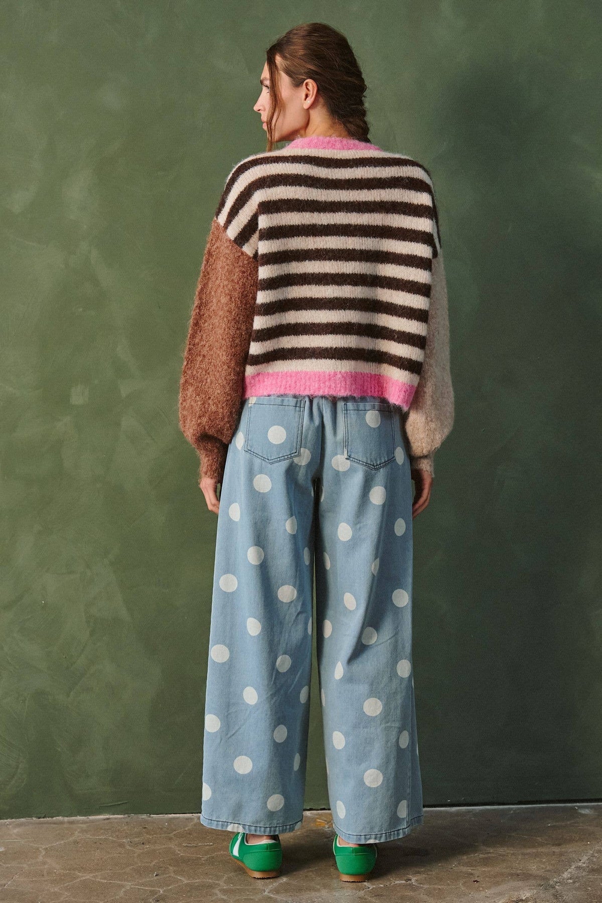 COLOR POP STRIPE KNIT CARDIGAN