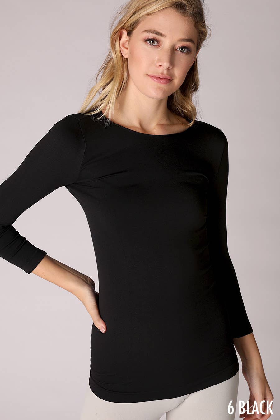 NS5423H - 3/4 Sleeve Crew Neck Top