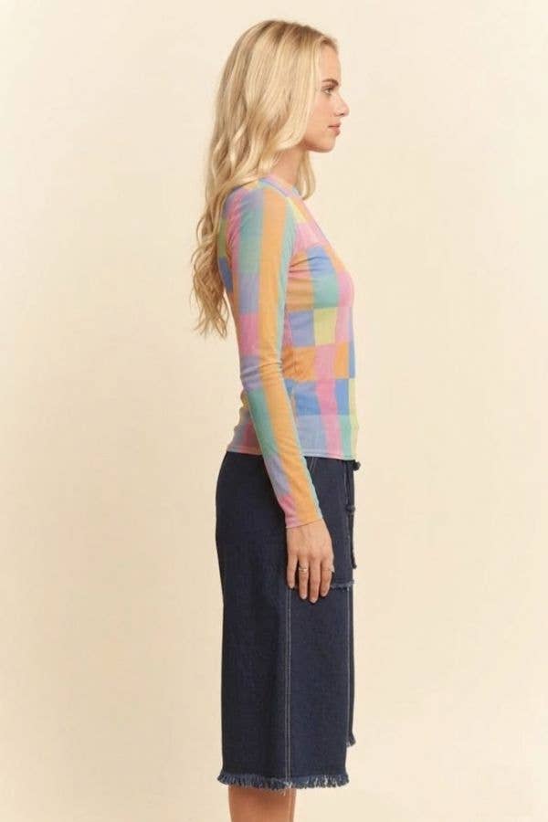 Colorful Mesh Top