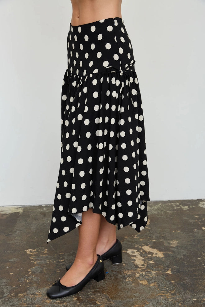 Polka Dot Shirt & Skirt Set
