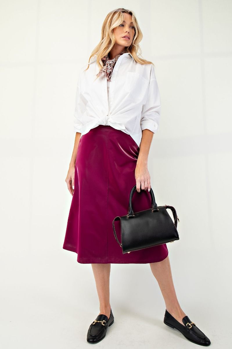 Orla Vinyl Leather Skirt