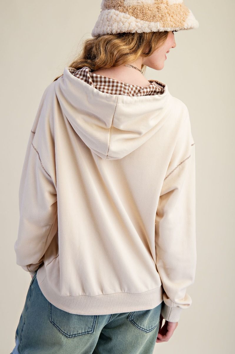 Teddy Bear Patched Hoodie