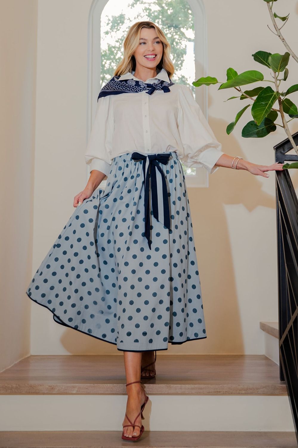 Isla Polka Dot Maxi Skirt