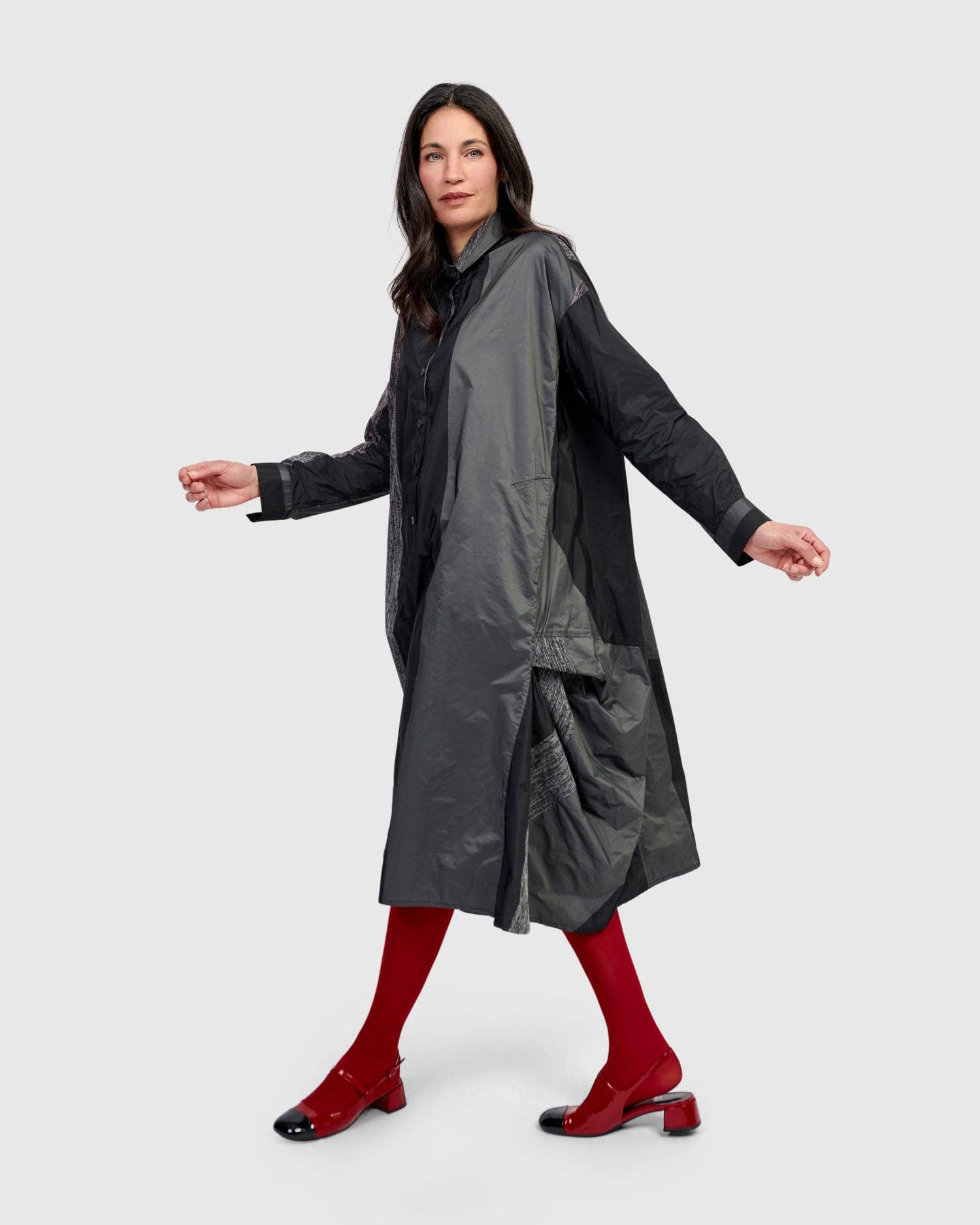 Drama Draped Shirtdress, Iron