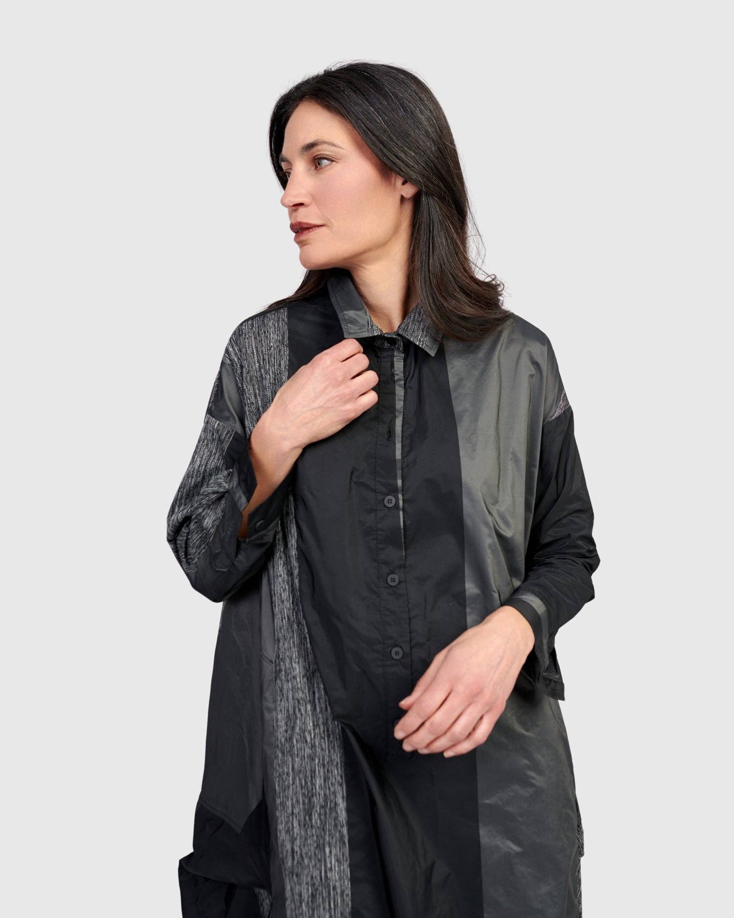 Drama Draped Shirtdress, Iron