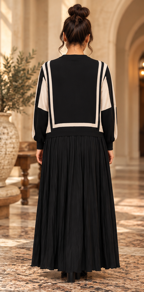 Eliana Pleated Sweater Dress 🖤